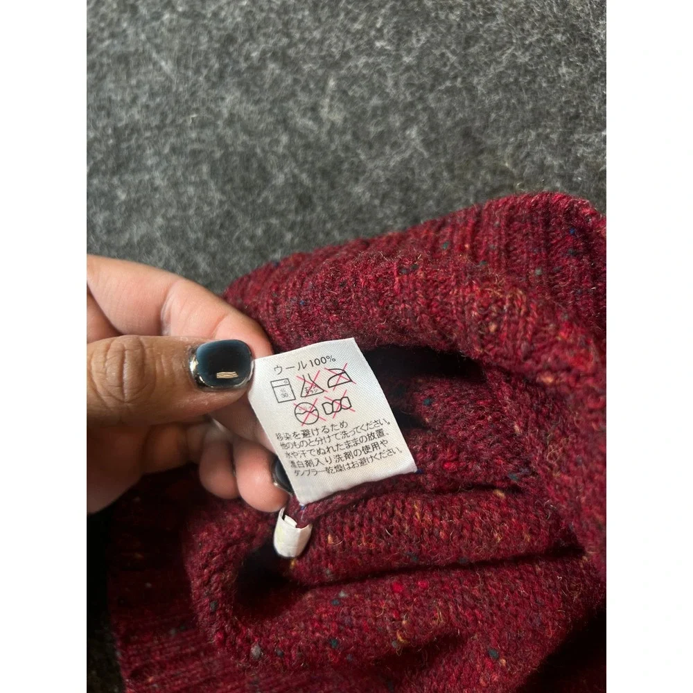 VINTAGE Pendleton Sweater Mens Large Red Crewneck Virgin Wool Minimalist Preppy